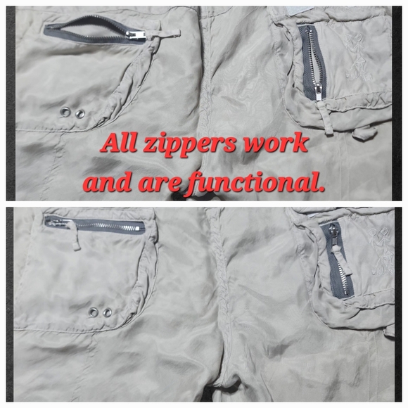 Pete & Greta By Johnny Was Marika Cream Color Cargo Pants - Picture 5 of 14